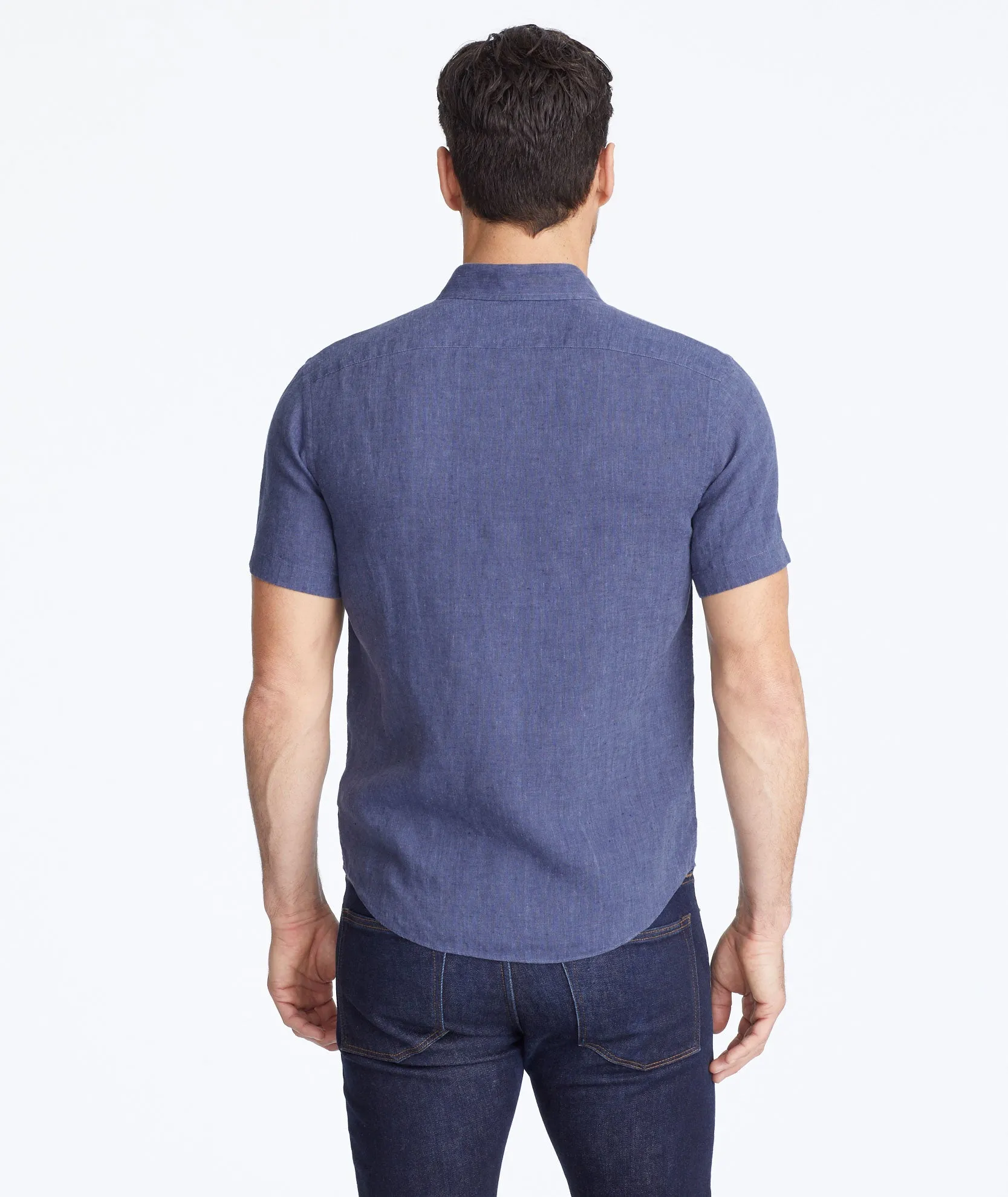 Wrinkle-Resistant Linen Short-Sleeve Araujo Shirt - FINAL SALE